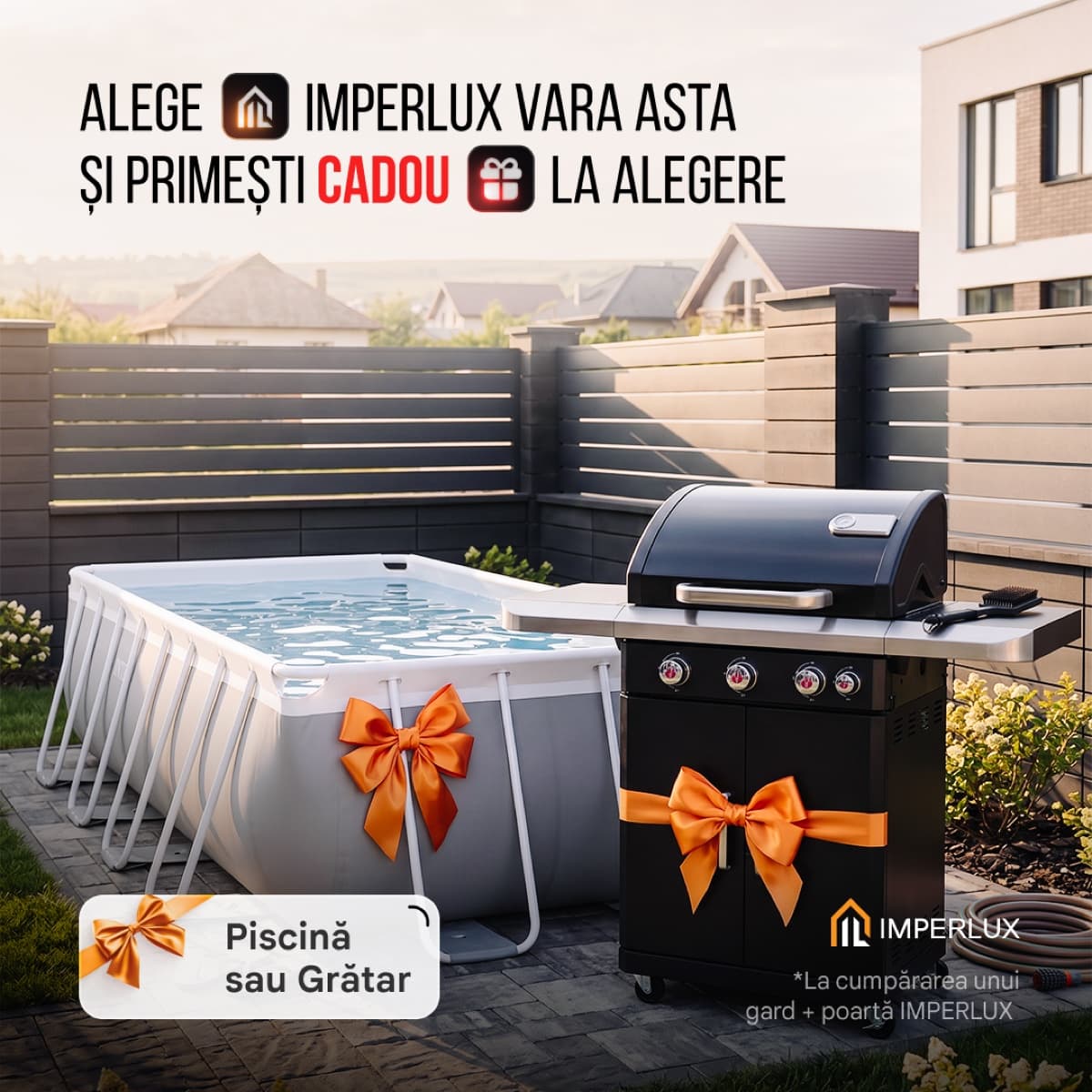 Ofertă Imperlux — cadou piscină sau grătar la comanda unui gard și poartă